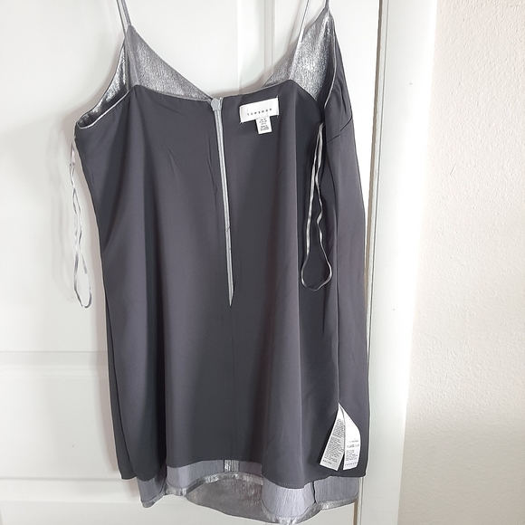 Topshop silver party mini dress 6 - Picture 8 of 10